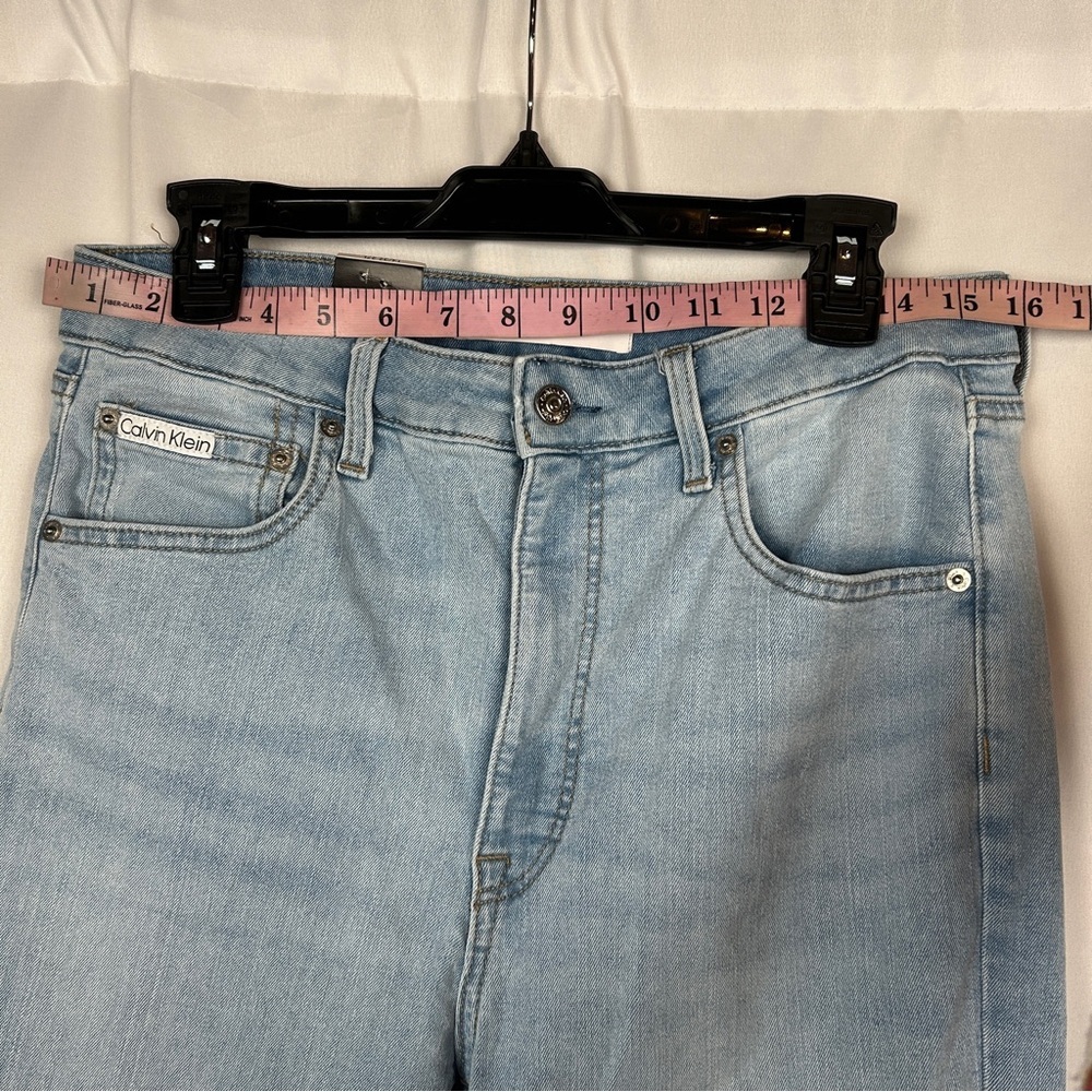 NEW Calvin Klein Light Wash Blue High Rise Skinny Ankle Jeans Denim Size 32 - Picture 8 of 12